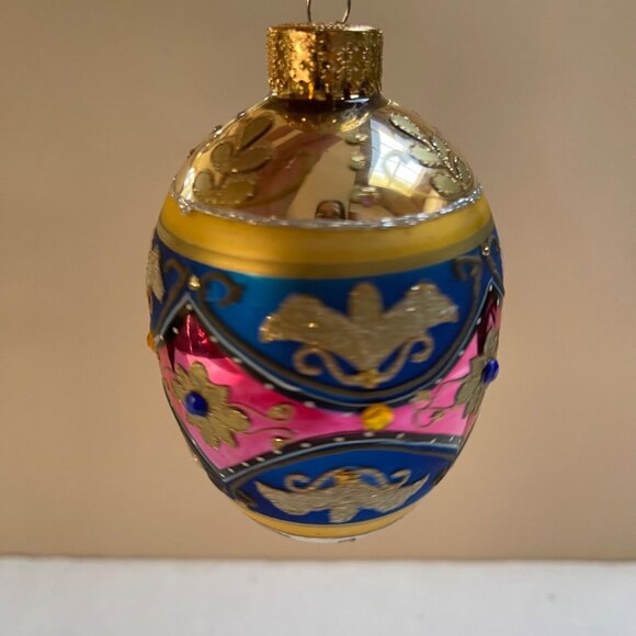 UT Christmas Holiday Ornament Gold Floral Colorful - Picture 4 of 9